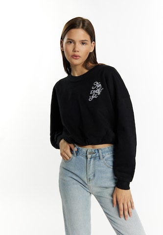MYMOSweater majica 'Keepsudry' - crna boja: prednji dio