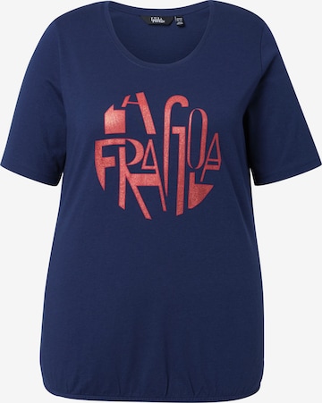 Ulla Popken T-Shirt in Blau: Vorderseite