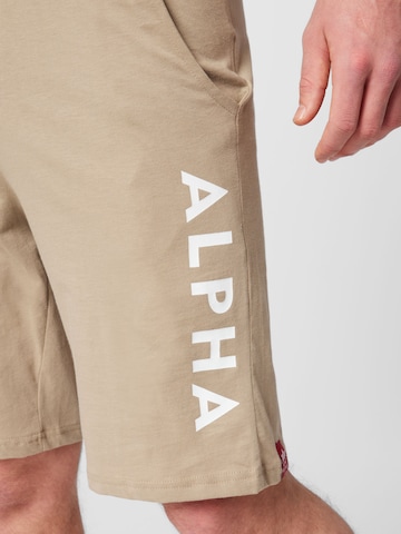 ALPHA INDUSTRIES Regular Shorts in Beige