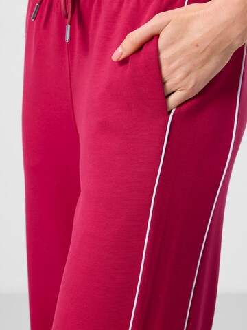 Wide Leg Pantalon Tommy Life en rouge