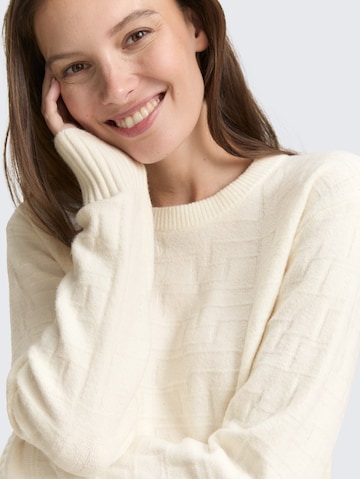 TOM TAILOR Sweater in White