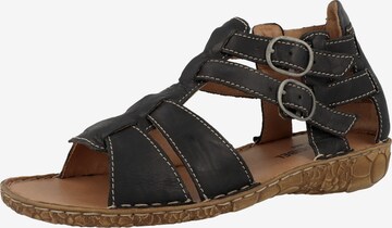 JOSEF SEIBEL Strap Sandals in Black: front