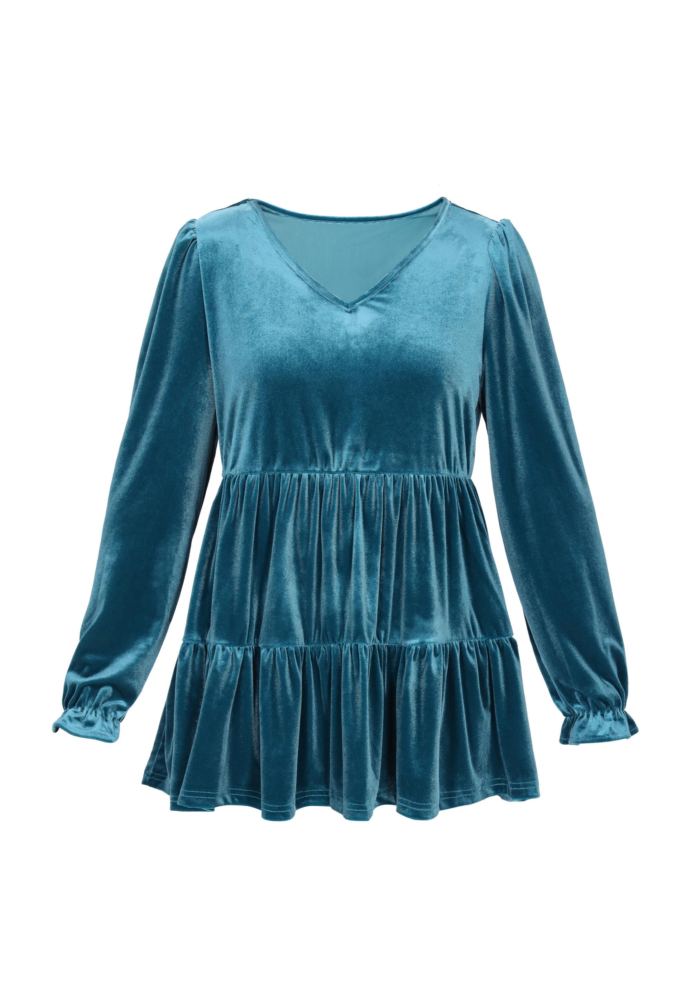 EVERA - Blusa 'Fashion Look' em azul: frente
