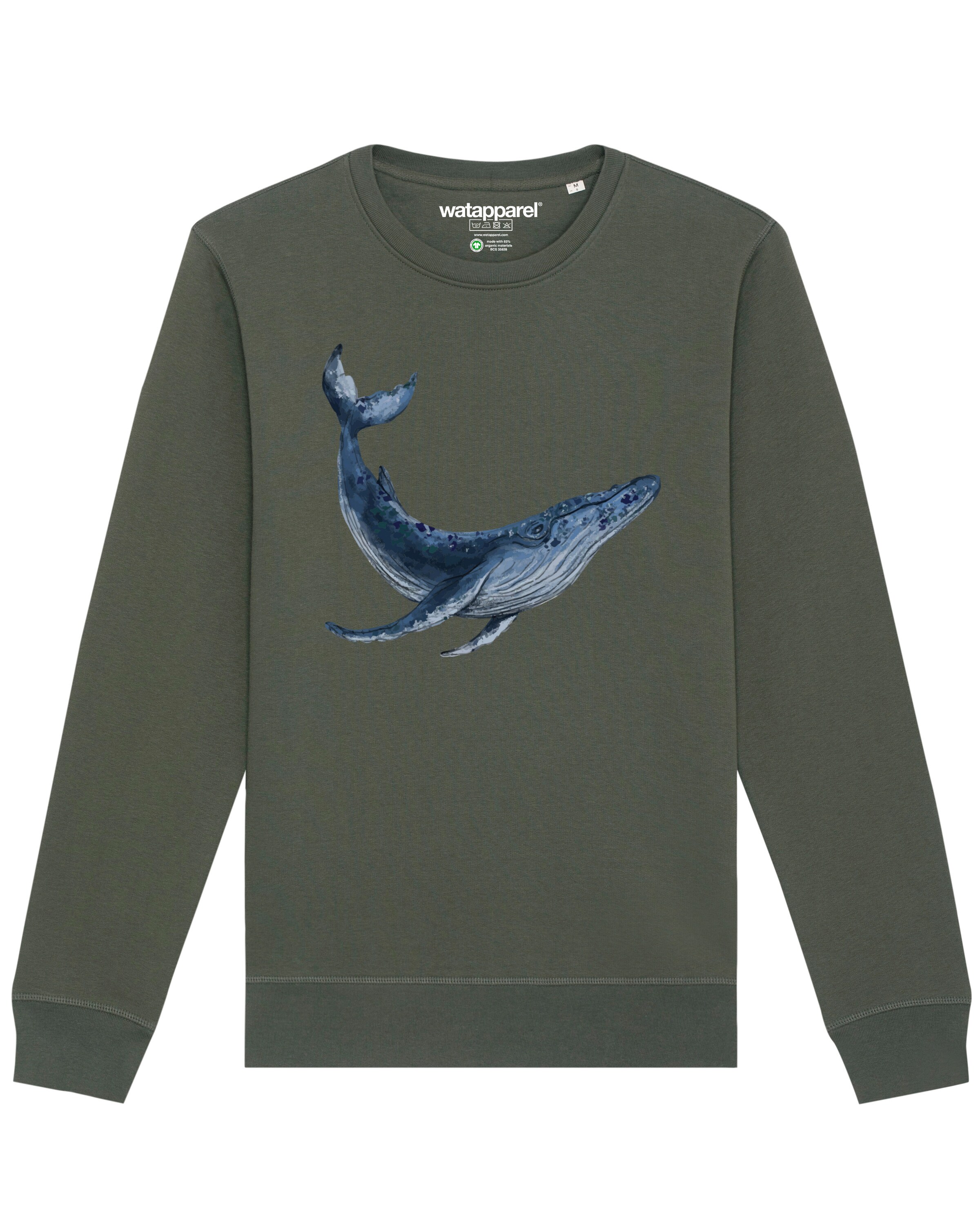 Sweat-shirt ' Wal ' Watapparel en vert : devant