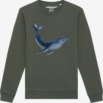Watapparel Sweatshirt ' Wal ' in Grün: Vorderseite