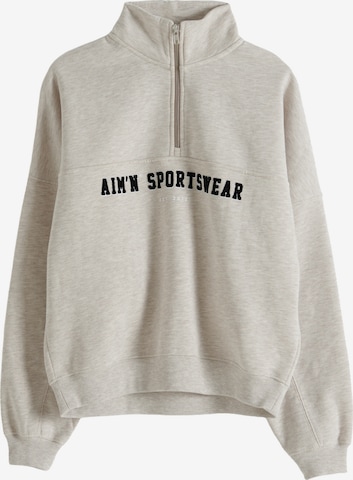 Aim'n Sweatvest in Beige: voorkant