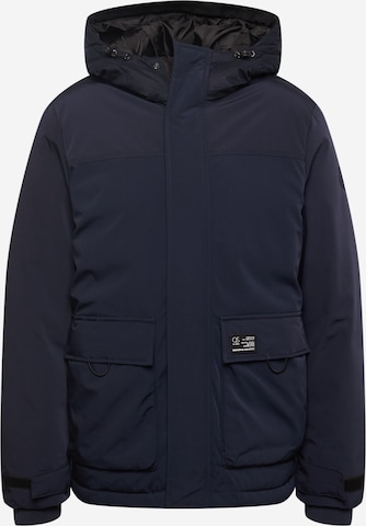 QS Winterparka in Blauw: voorkant