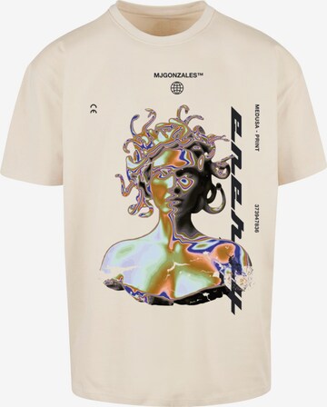 MJ Gonzales T-Shirt 'Medusa' in Beige: predná strana