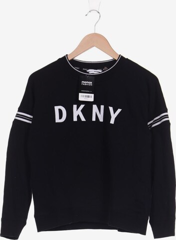 DKNY Sweatshirt & Zip-Up Hoodie in S in Black: front