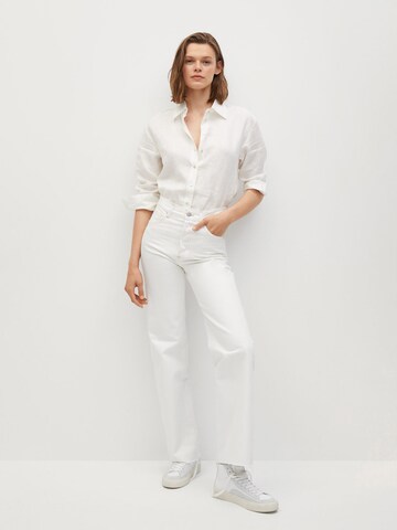 MANGO Wide leg Jeans 'Nora' in White