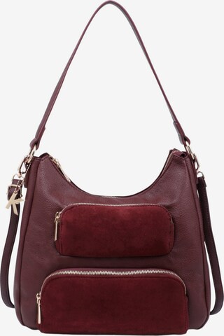 Borsa a mano 'Borsa a mano donna Kassandra con zip - Poliestere 100%' di Kassandra in rosso: frontale