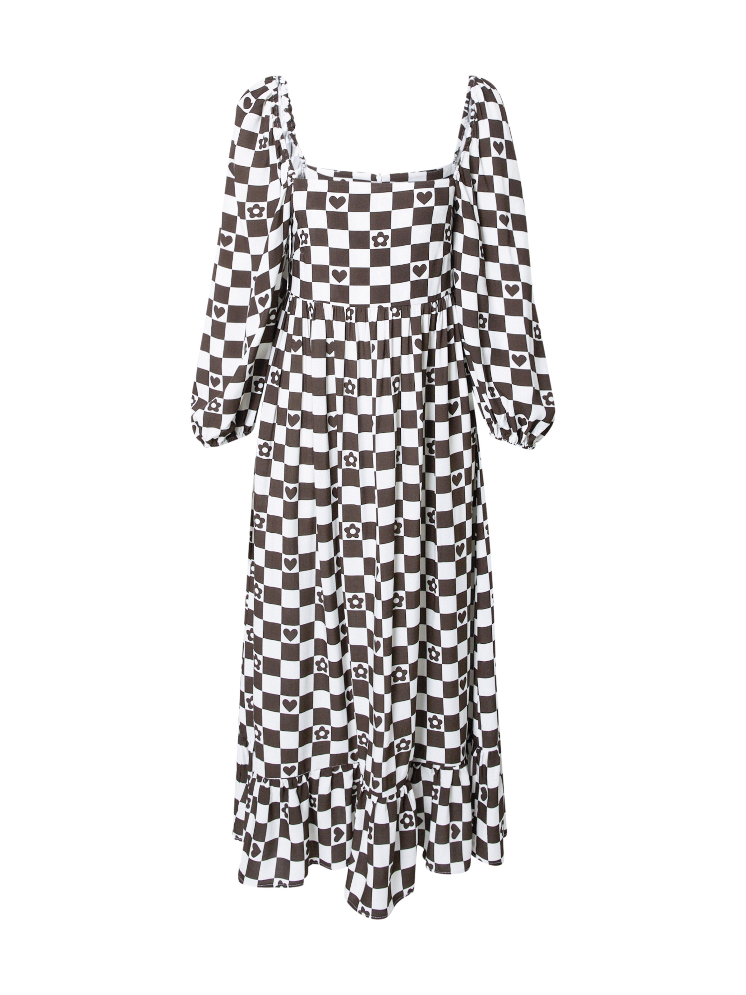 Vintage Supply - Vestido em castanho: frente