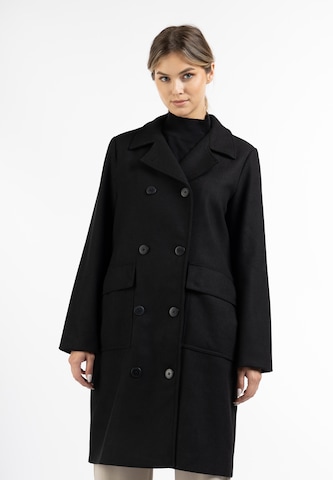 DreiMaster Klassik Between-Seasons Coat in Black: front