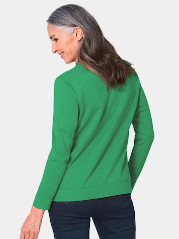 Goldner Strickjacke in Grün