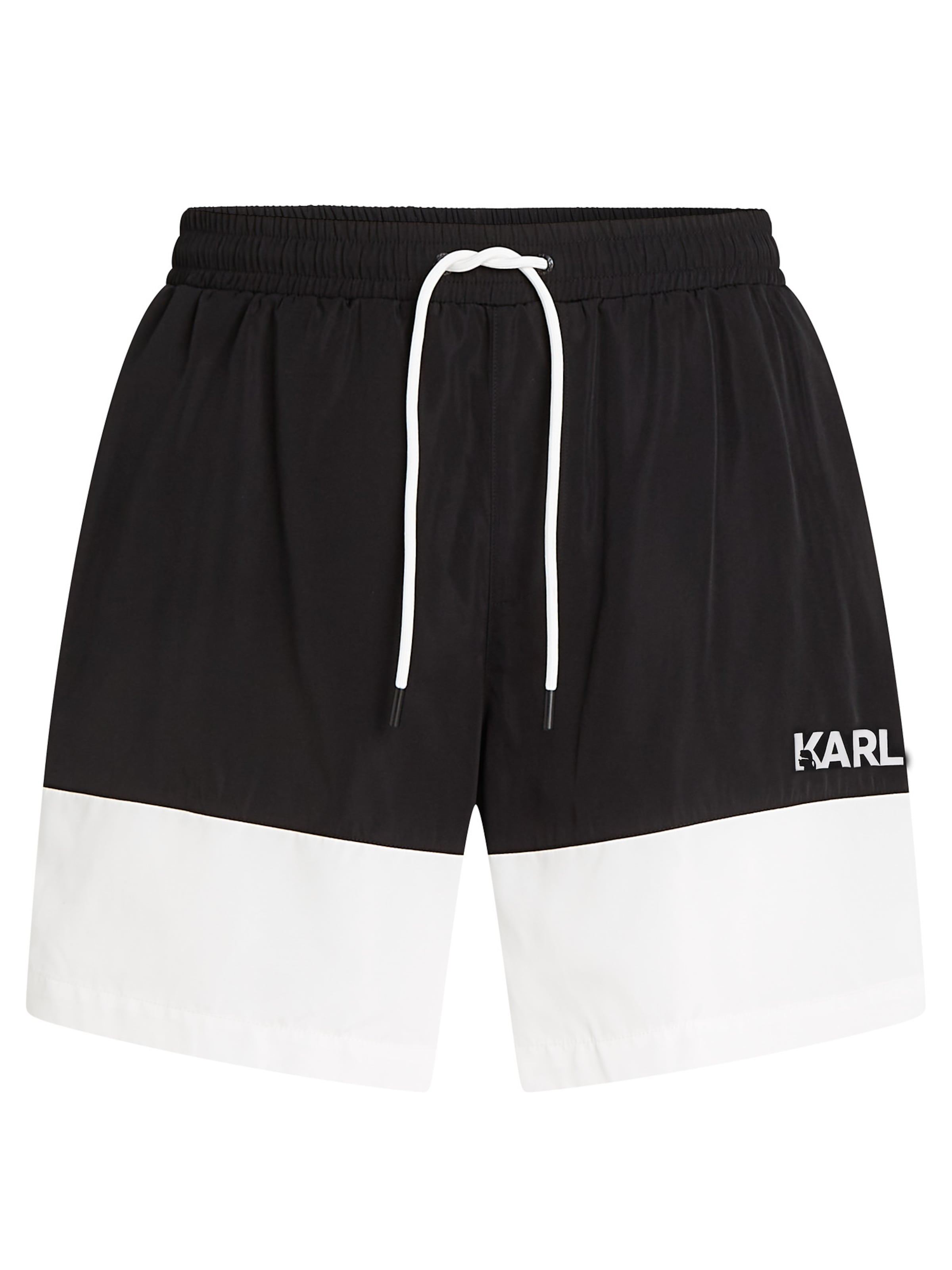 Karl Lagerfeld Plavecké šortky - Čierna: predná strana