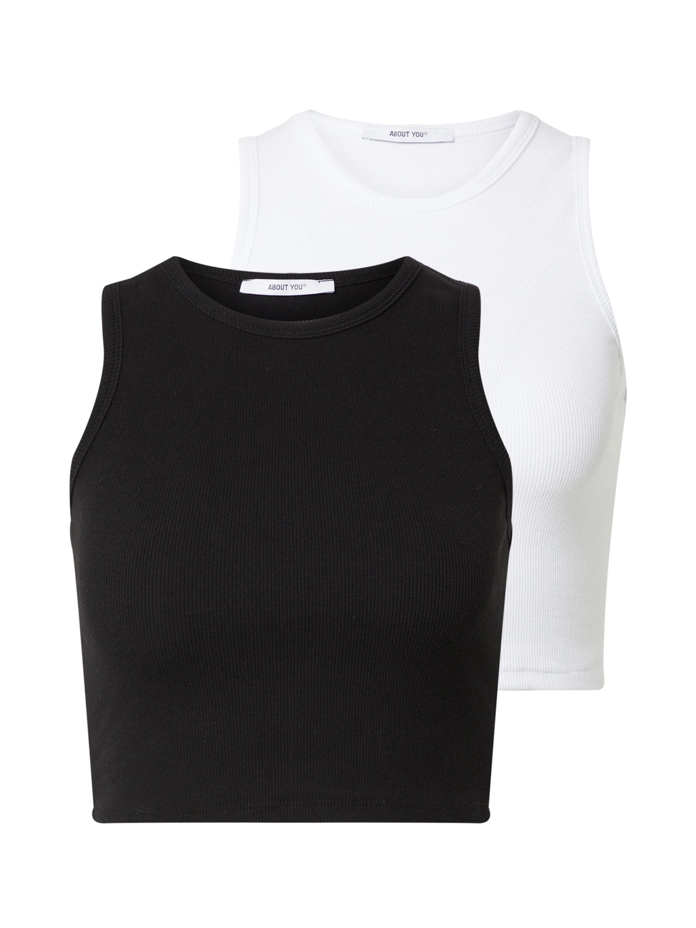 ABOUT YOU Topiņš 'Dita', krāsa - melns / balts, Preces skats