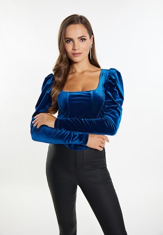 faina Shirt in Blauw: voorkant