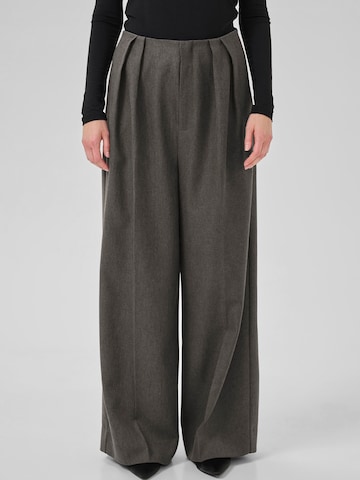 Wide Leg Pantalon à pince 'SpaceMW' My Essential Wardrobe en gris : devant