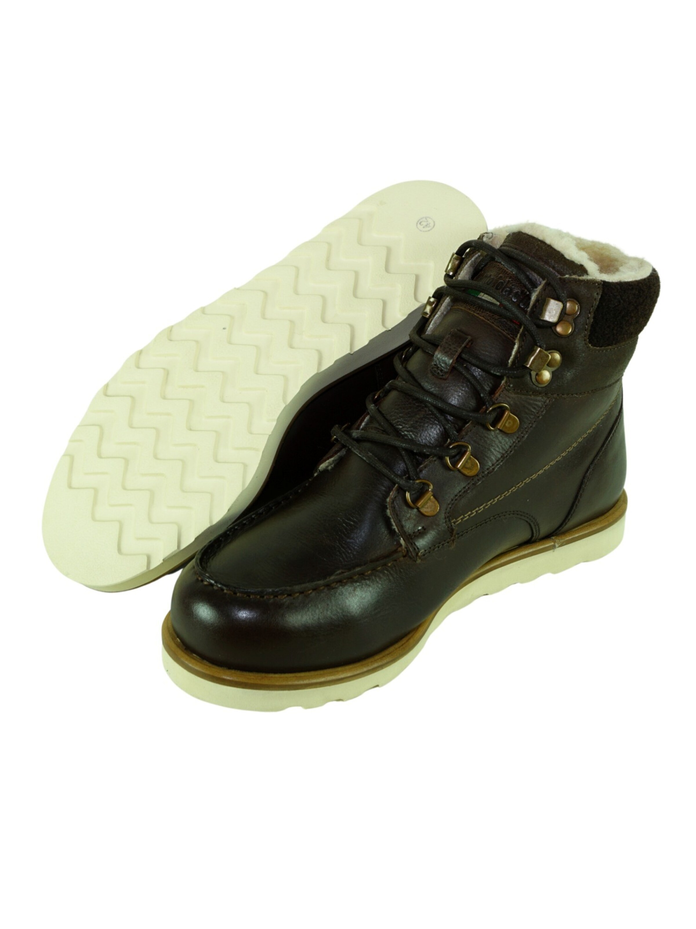 PANTOFOLA D'ORO Schnürstiefel 'Bormio' in Braun