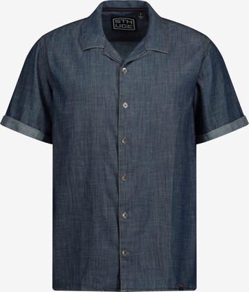 STHUGE Regular fit Button Up Shirt in Blue: front