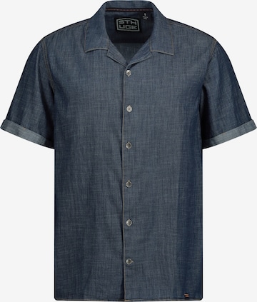 STHUGE Regular fit Button Up Shirt in Blue: front