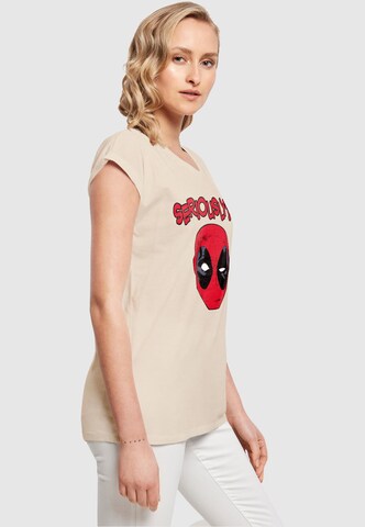 ABSOLUTE CULT Shirt ' Deadpool - Seriously ' in Beige