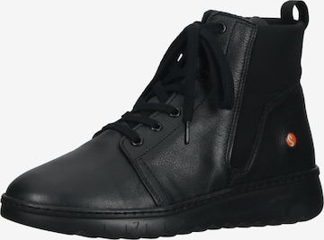 Softinos Lace-Up Ankle Boots in Black: front