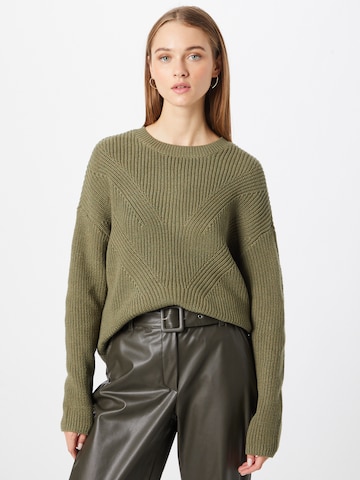 PIECES - Pullover 'Karie' em verde: frente