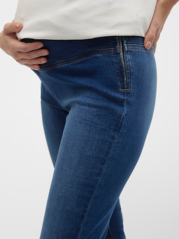 MAMALICIOUS Skinny Jeggings 'Houston' in Blau