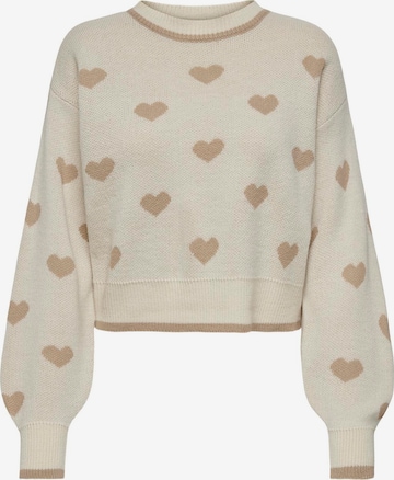 JDY Sweater 'JDYRomance' in Beige: front