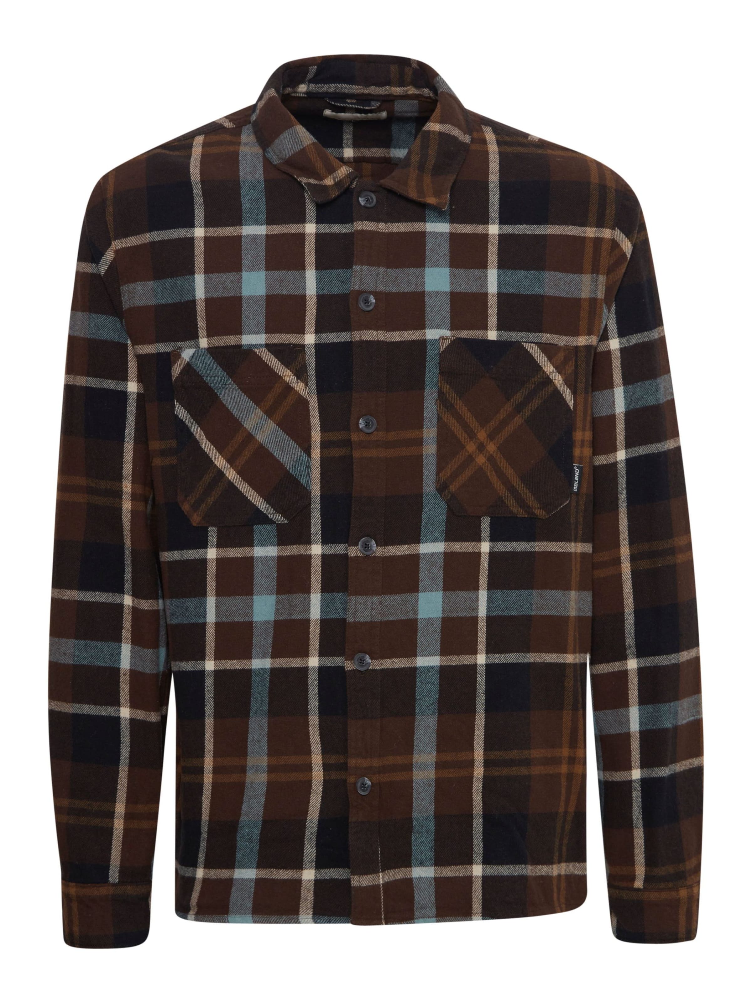 BLEND Regular fit Button Up Shirt 'Shacket' in Black: front