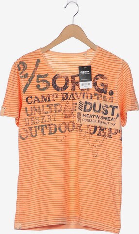 CAMP DAVID Shirt in S in Orange: front