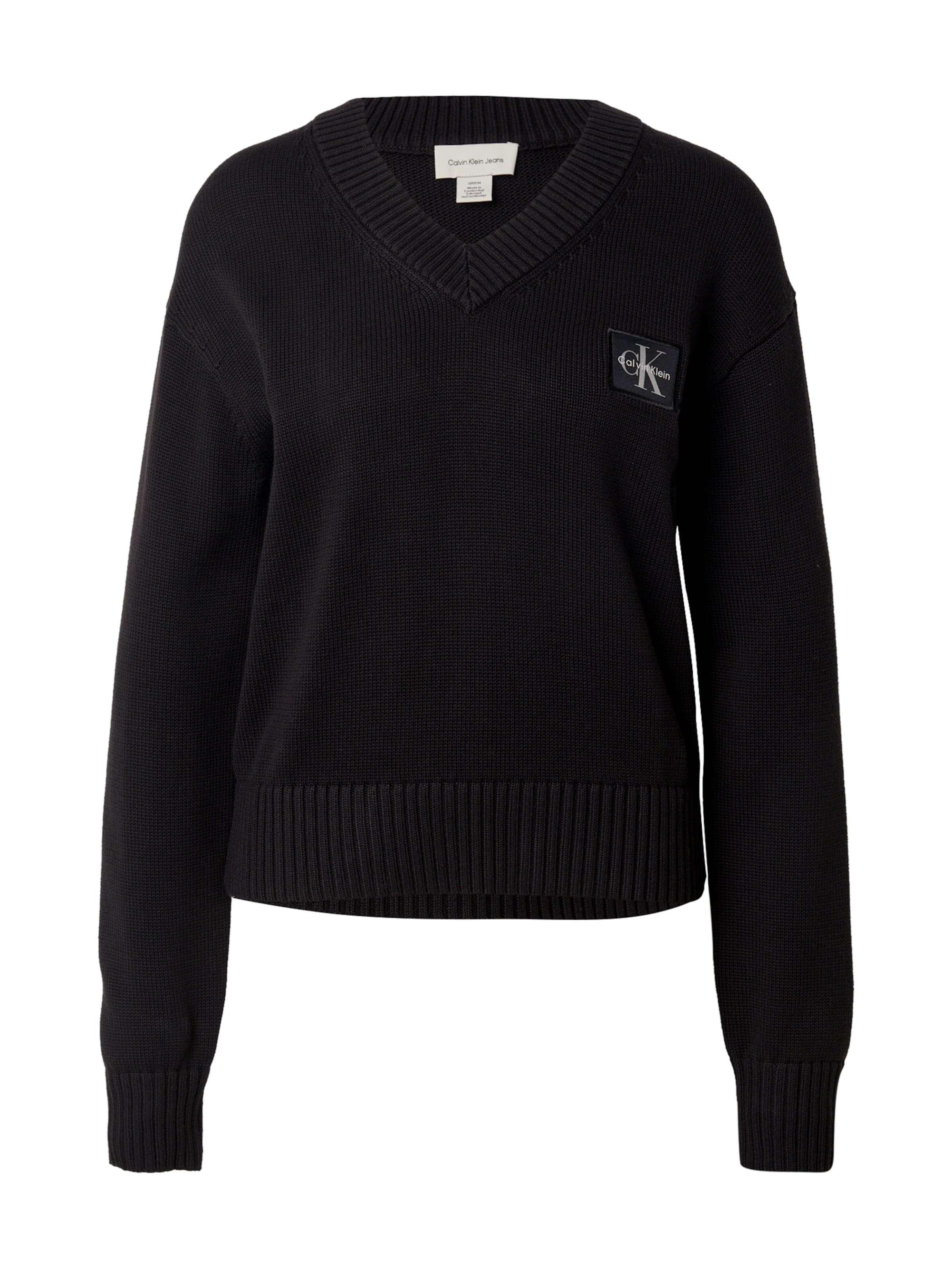 Calvin Klein Jeans Суичър в черно: отпред