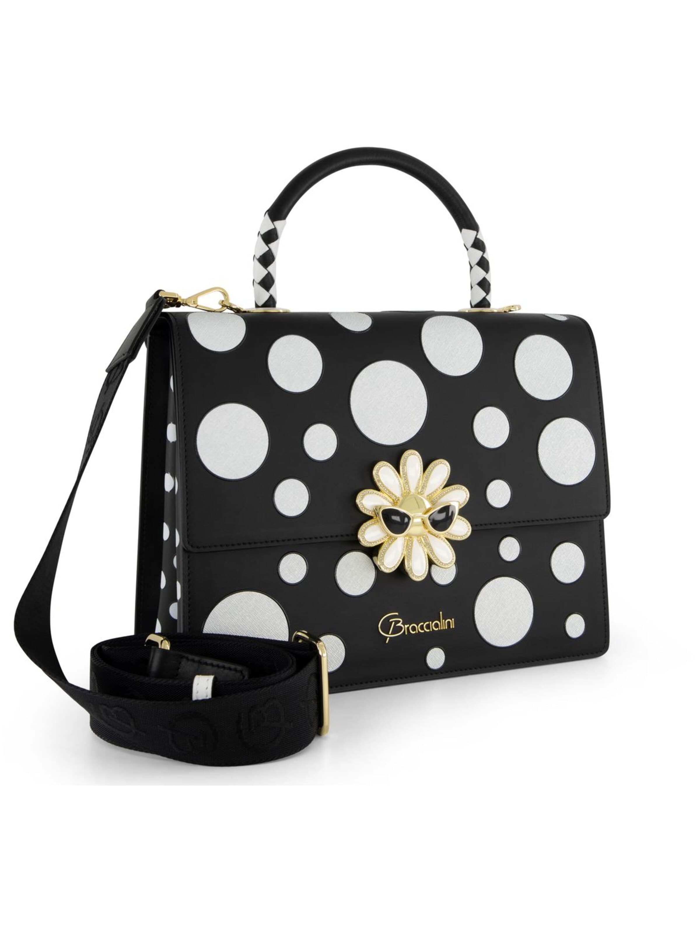 Braccialini - Bolso de mano 'Audrey Pois' en negro