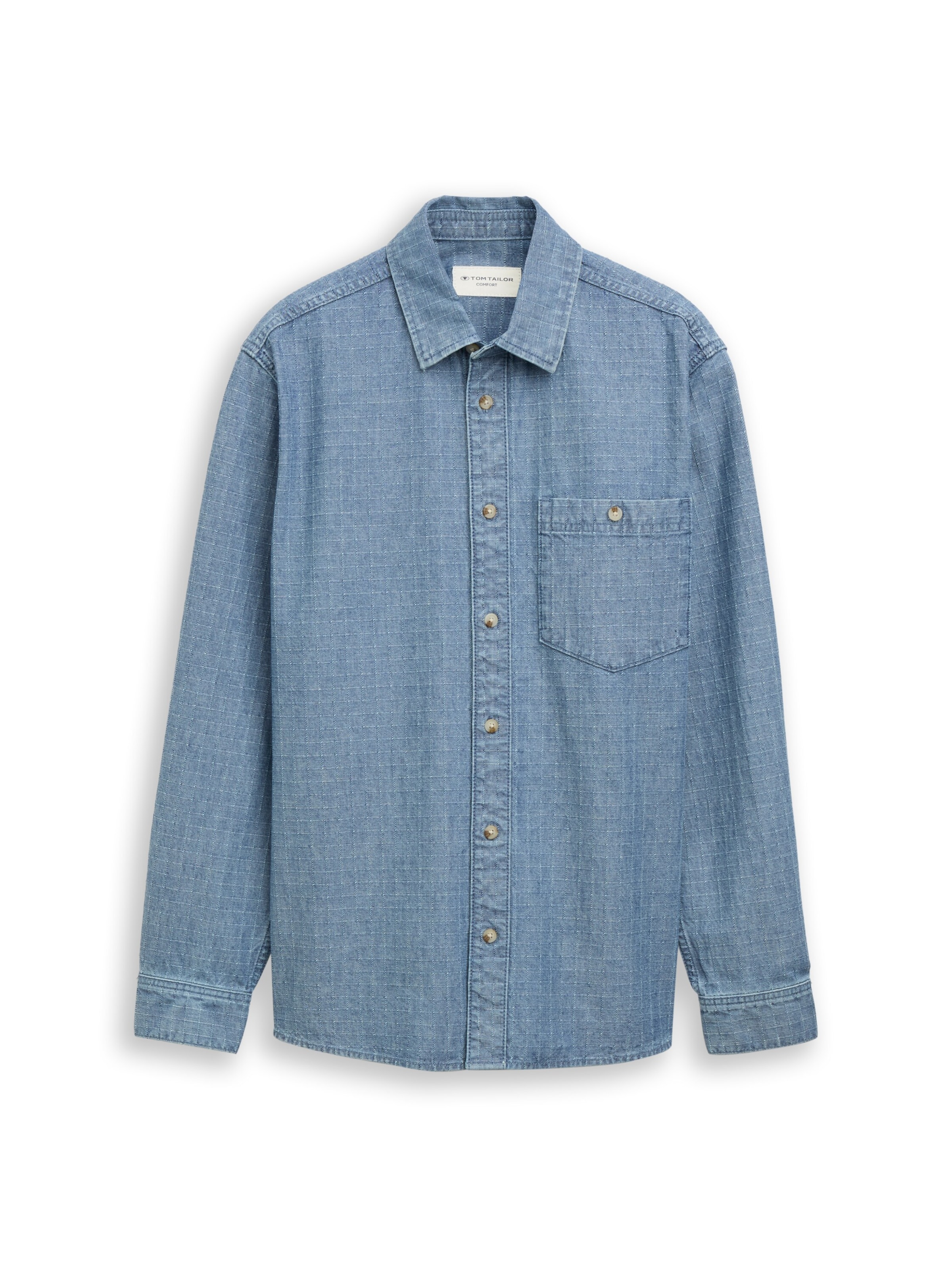 TOM TAILOR - Ajuste confortable Camisa en azul: frente