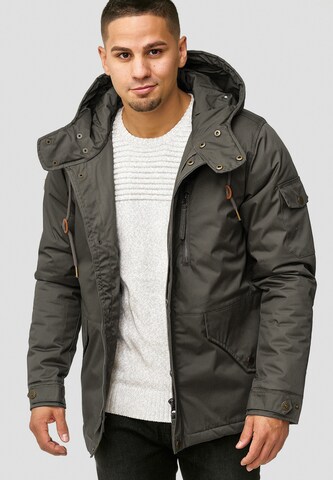 INDICODE JEANS Winter Jacket 'Elmhurts' in Grey: front