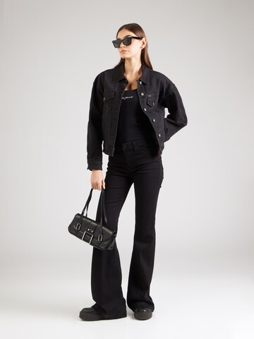 GUESS JEANS Prehodna jakna | črna barva