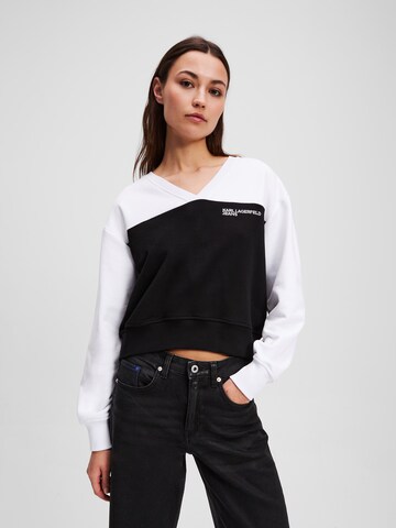 Sweat-shirt KARL LAGERFELD JEANS en blanc : devant