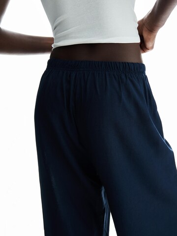 Wide Leg Pantalon Bershka en bleu