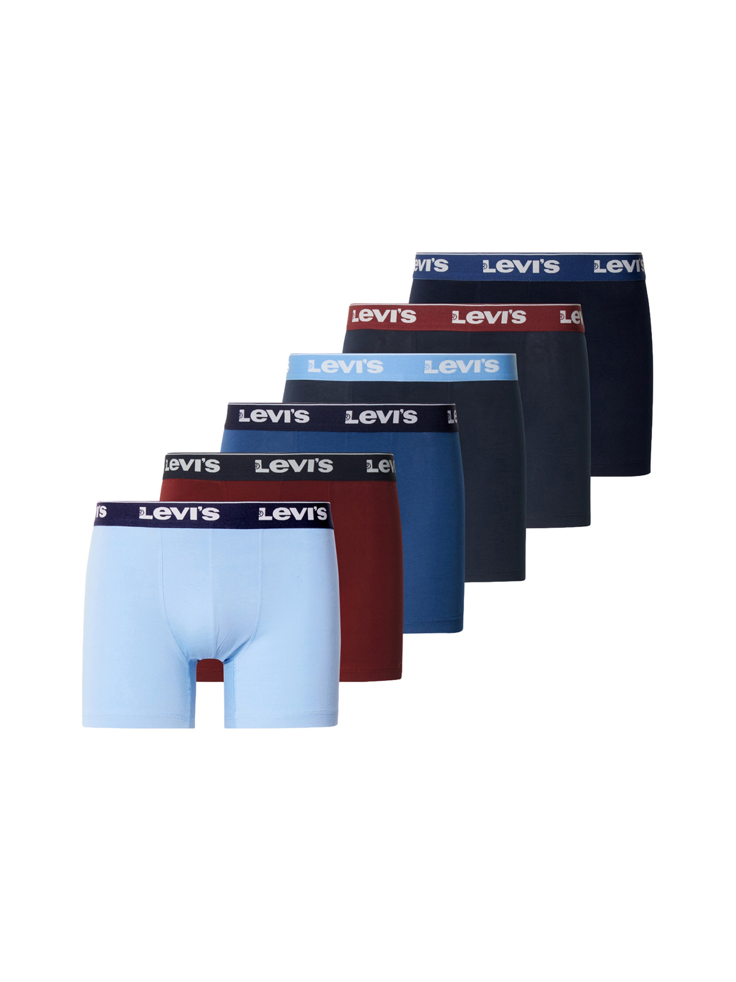 LEVI'S ® Boxershorts i blå / ljusblå / mörkblå / mörkröd / off-white, Produktvy