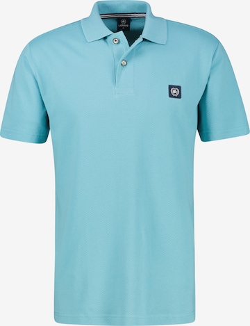 LERROS Maskulines Poloshirt aus Baumwolle mit griffiger Struktur in Blau: Vorderseite