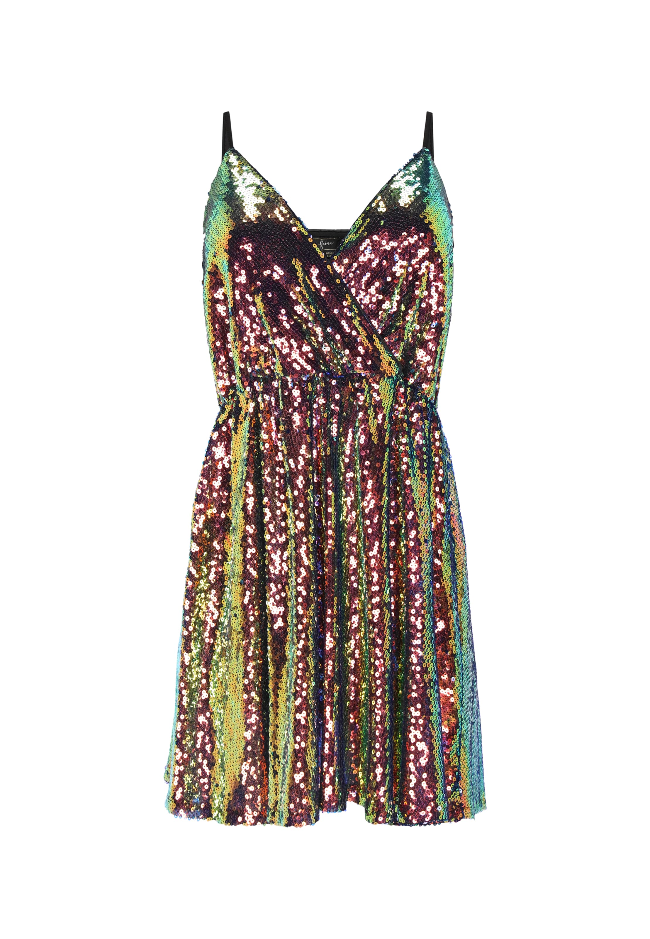 faina - Vestido em mistura de cores: frente