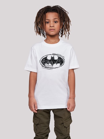 T-Shirt 'DC Comics Batman Sketch' F4NT4STIC en blanc : devant