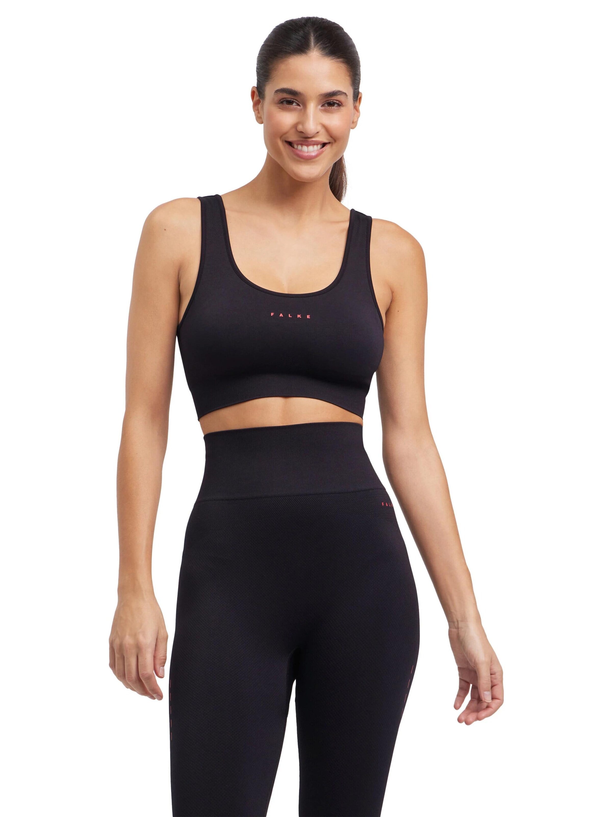 FALKE Sport-BH in Schwarz: Vorderseite