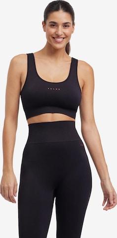FALKE Sport-BH in Schwarz: Vorderseite