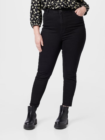 Cotton On Curve Skinny Jeans in Black: front