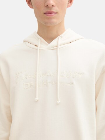 TOM TAILOR DENIM Sweatshirt in Weiß