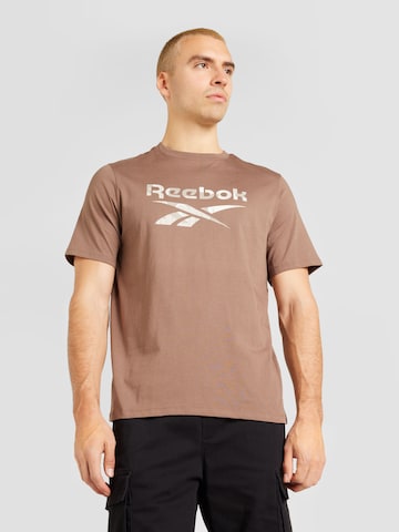 T-Shirt fonctionnel 'MOTION' Reebok en marron : devant