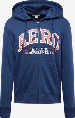 AÉROPOSTALE - Sudadera con cremallera 'ATHLETIC' en azul: frente