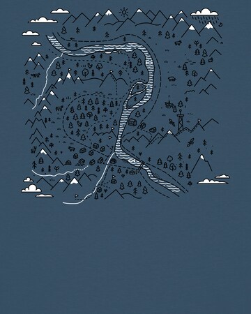 T-shirt 'Landschaft' Watapparel en bleu